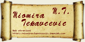 Miomira Tepavčević vizit kartica
